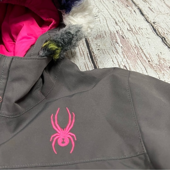 Kids Girls Spyder Ski Skiing Snowboarding Hooded Jacket Size XL - Picture 9 of 10